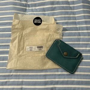 Portland Leather Lovebug Wallet ~ Aqua ~ BNNU